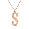 Thumbnail Image 0 of Brushed Starburst Letter Necklace 14K Rose Gold 18"