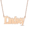 Thumbnail Image 1 of Gothic Name Necklace 14K Rose Gold 18&quot;