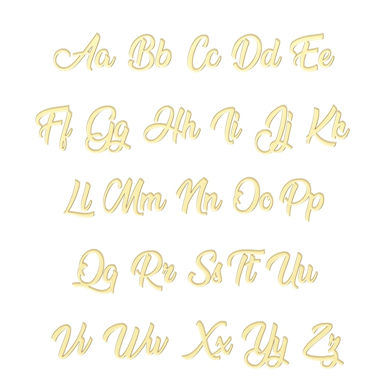 Main Image 3 of Cursive Script Name Necklace 10K Yellow Gold 18&quot;