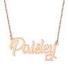 Thumbnail Image 1 of Cursive Script Name Necklace 14K Rose Gold 18&quot;