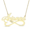 Thumbnail Image 1 of Diamond Accent Heart & Infinity Name Necklace 10K Yellow Gold 18&quot;