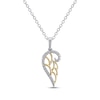 Thumbnail Image 0 of Diamond Angel Wing Necklace 1/15 ct tw Sterling Silver & 10K Yellow Gold