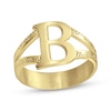 Thumbnail Image 1 of Brushed Letter Ring 14K Yellow Gold