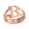 Thumbnail Image 1 of Brushed Letter Ring 14K Rose Gold