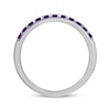 Thumbnail Image 3 of Round-Cut Amethyst Engravable Ring Sterling Silver