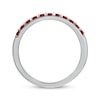 Thumbnail Image 3 of Round-Cut Garnet Engravable Ring Sterling Silver