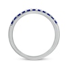 Thumbnail Image 3 of Round-Cut Blue Lab-Created Sapphire Engravable Ring Sterling Silver