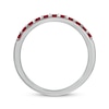 Thumbnail Image 3 of Round-Cut Lab-Created Ruby Engravable Ring Sterling Silver