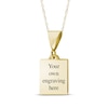 Thumbnail Image 1 of Square Photo & Cross Necklace 10K Yellow Gold 18"