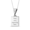 Thumbnail Image 2 of Square Photo & Cross Necklace 10K White Gold 18&quot;