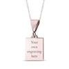 Thumbnail Image 2 of Square Photo & Cross Necklace 10K Rose Gold 18&quot;