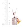 Thumbnail Image 3 of Square Photo & Cross Necklace 10K Rose Gold 18&quot;