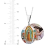 Thumbnail Image 3 of Our Lady of Guadalupe Photo Necklace 10K White Gold 18&quot;