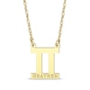 Thumbnail Image 1 of Engravable &quot;Gemini&quot; Zodiac Sign Necklace 10K Yellow Gold 18&quot;