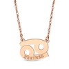 Thumbnail Image 1 of Engravable &quot;Cancer&quot; Zodiac Sign Necklace 14K Rose Gold 18&quot;