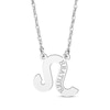 Thumbnail Image 1 of Engravable &quot;Leo&quot; Zodiac Sign Necklace Sterling Silver 18&quot;