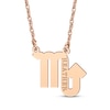 Thumbnail Image 1 of Engravable &quot;Scorpio&quot; Zodiac Sign Necklace 14K Rose Gold 18&quot;