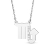 Thumbnail Image 1 of Engravable &quot;Scorpio&quot; Zodiac Sign Necklace Sterling Silver 18&quot;