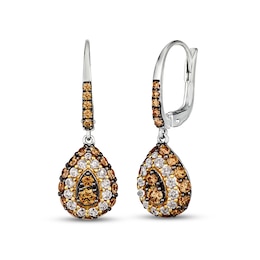 Le Vian Diamond Dangle Earrings 1-3/4 ct tw 14K Two-Tone Gold