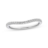 Thumbnail Image 0 of Diamond Contoured Wedding Band 1/6 ct tw 10K White Gold