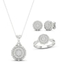 Thumbnail Image 1 of Diamond Circle Gift Set 1/2 ct tw Sterling Silver - Size 7