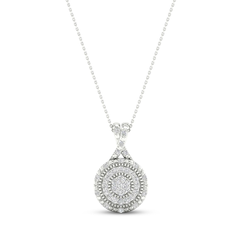 Main Image 2 of Diamond Circle Gift Set 1/2 ct tw Sterling Silver - Size 7