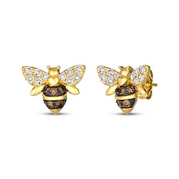 Le Vian Diamond Bee Earrings 3/8 ct tw 14K Honey Gold