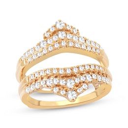 Diamond Multi-Row Enhancer Ring 3/4 ct tw 14K Yellow Gold