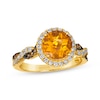 Thumbnail Image 1 of Le Vian Chocolate Twist Citrine Ring 3/8 ct tw Diamonds 14K Honey Gold