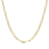 Thumbnail Image 1 of Three & One Hollow Link Figaro Necklace 4.5mm 10K Yellow Gold 18”