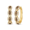 Thumbnail Image 1 of Le Vian Chocolate Waterfall Round-Cut Diamond Hoop Earrings 7/8 ct tw 14K Honey Gold