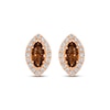 Thumbnail Image 2 of Le Vian Chocolate Quartz Earrings 1/3 ct tw Diamonds 14K Strawberry Gold