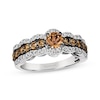 Thumbnail Image 1 of Le Vian Chocolate Waterfall Diamond Ring 1-1/3 ct tw 14K Vanilla Gold