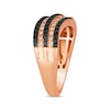 Thumbnail Image 2 of Le Vian Diamond Five-Row Curved Wave Ring 3/8 ct tw 14K Strawberry Gold