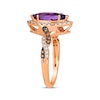 Thumbnail Image 1 of Le Vian Chocolate Twist Amethyst Ring 1/2 ct tw Diamonds 14K Strawberry Gold