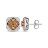 Thumbnail Image 3 of Le Vian Chocolate Diamond Stud Earrings 7/8 ct tw 14K Two-Tone Gold