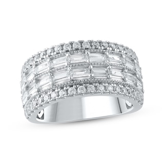 Two Row Tilted Marquise Round Diamond Anniversary Ring: Amana. -  Israel