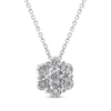 Thumbnail Image 0 of Diamond Seven-Stone Flower Necklace 1/2 ct tw 10K White Gold 18"
