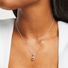 Thumbnail Image 2 of Diamond Seven-Stone Flower Necklace 1/2 ct tw 10K White Gold 18"