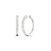 Thumbnail Image 0 of Lab-Created Diamonds by KAY Baguette & Round-Cut Hoop Earrings 1 ct tw 14K White Gold