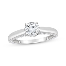 Round-Cut Diamond Solitaire Engagement Ring 1-1/2 ct tw 10K White Gold (J/I3)