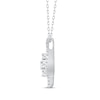 Thumbnail Image 2 of Diamond Three-Stone Swirl Necklace 1/2 ct tw 10K White Gold 18&quot;