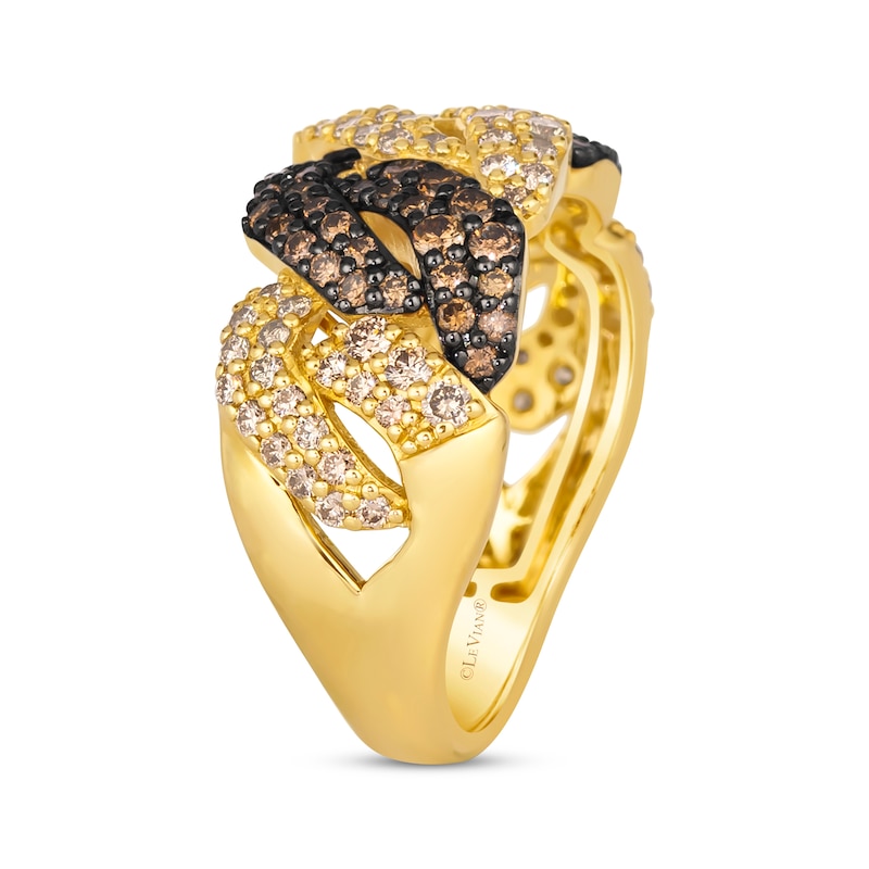 Main Image 2 of Le Vian Diamond Chain Link Ring 1-1/6 ct tw 14K Honey Gold