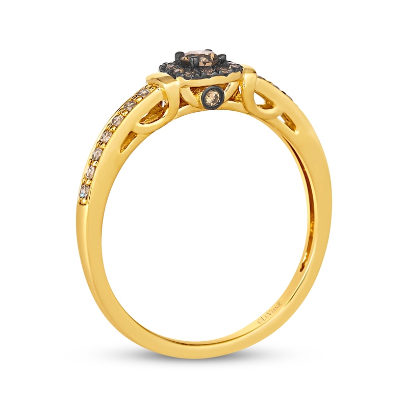 Le Vian Diamond Cushion Frame Ring 1/4 ct tw 14K Honey Gold