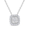 Thumbnail Image 0 of THE LEO Diamond Multi-Stone Cushion-Shape Necklace 1/3 ct tw 14K White Gold 19"
