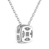 Thumbnail Image 2 of THE LEO Diamond Multi-Stone Cushion-Shape Necklace 1/3 ct tw 14K White Gold 19"