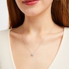 Thumbnail Image 3 of THE LEO Diamond Multi-Stone Cushion-Shape Necklace 1/3 ct tw 14K White Gold 19"