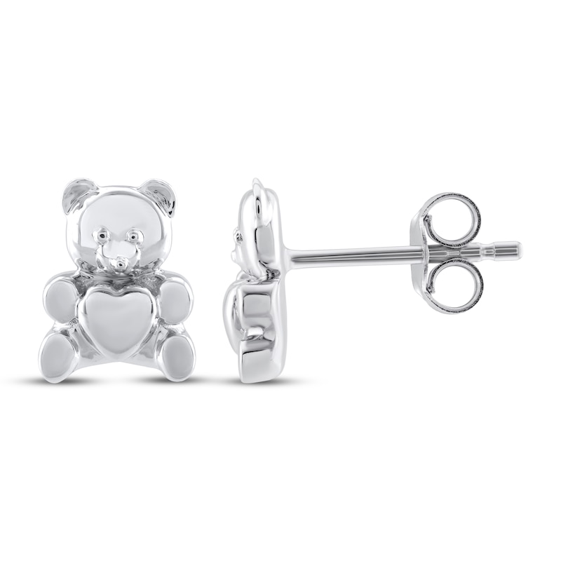 Teddy Bear Jewelry Collection Honoring St. Jude Stud Earrings Sterling