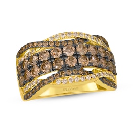 Le Vian Diamond Multi-Row Twist Ring 2 ct tw 14K Honey Gold