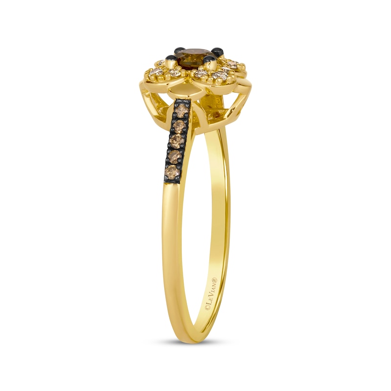 Main Image 2 of Le Vian Diamond Flower Ring 3/8 ct tw 14K Honey Gold